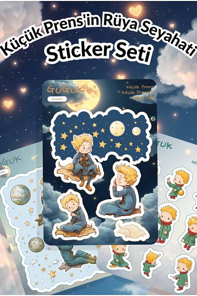 GUGUK Little Prince's Dream Travel Sticker Leaves Set