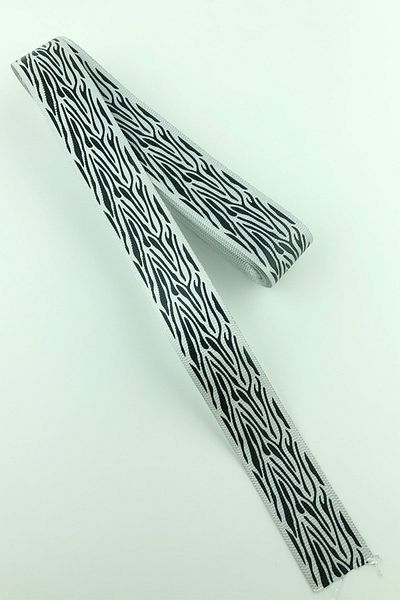 Hayalperest boncuk Panglică Grosgrain Imprimată Gri Zebra 10 Mt