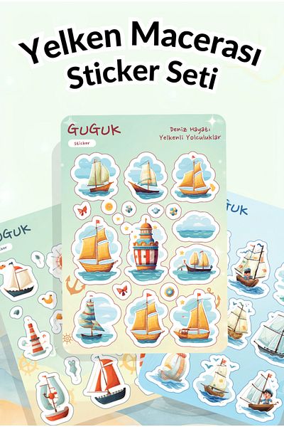 GUGUK Sailing Adventure Sticker Leaves Set