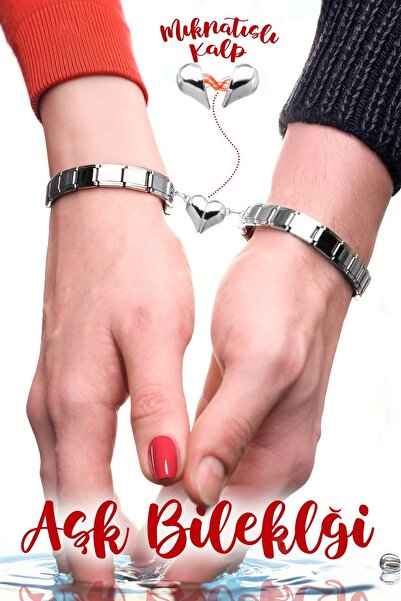 Çelik Nomination Çharmlı Mıknatıslı Sevgili Bilekliği - En Güzel Hediye