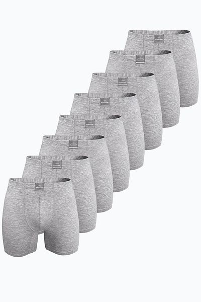 Malabadi Ανδρικό γκρι 8 τεμαχίων Premium Collection Modal Long Boxer 8M250