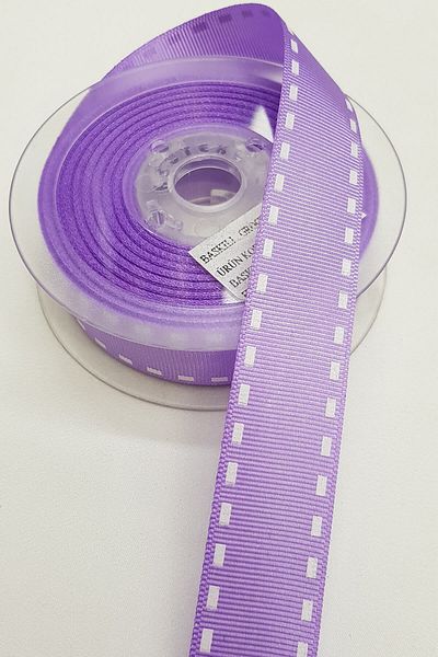 Hayalperest boncuk Λιλά Ριγέ Τυπωμένη Κορδέλα Grosgrain 2,5cm
