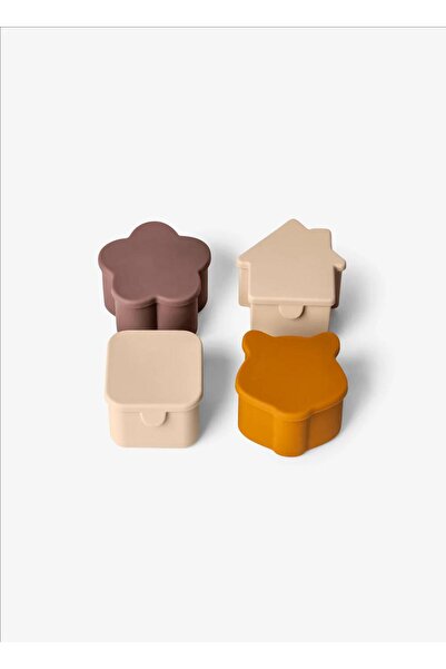 ToysAll Citron 4'lü Silikon Beslenme Kutusu Düzenleyicileri - Beige/Plum/Cara...