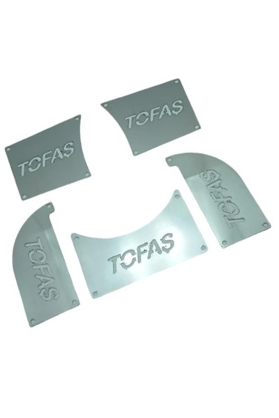AUTO LUXURY Tofaş Delme Yazılı Yan Marşpiyel Krom Takımı Tampon Sacı 5 Parça ...