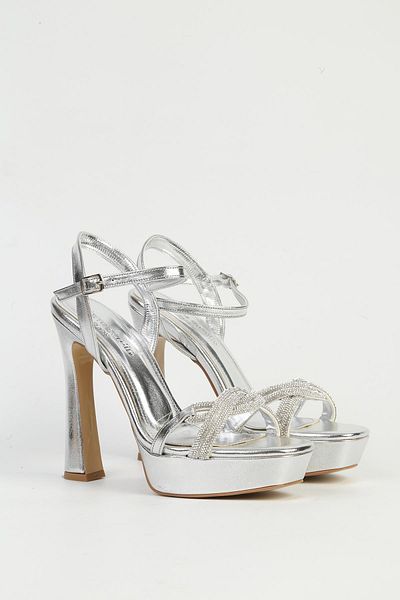 Pierre Cardin Silver Women's Heeled Shoes Pc-54505