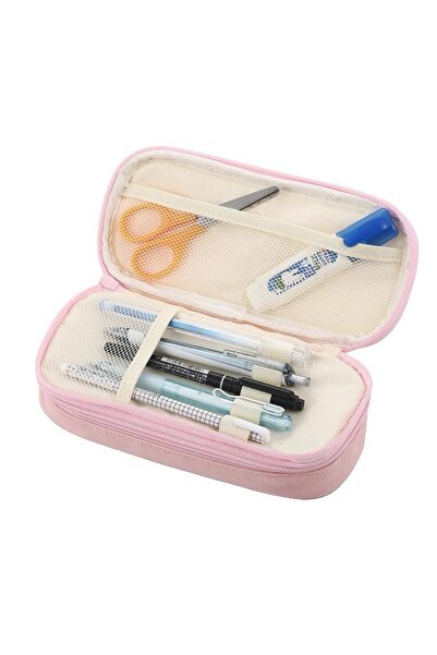 QUEVİLİY Kalemlik Kalem Kutusu çok foksiyonlu okul kalemlik kanvas 7 renk seçeneği