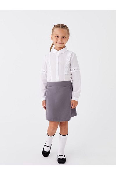 LC Waikiki Girl's Shorts Skirt with Elastic Waist