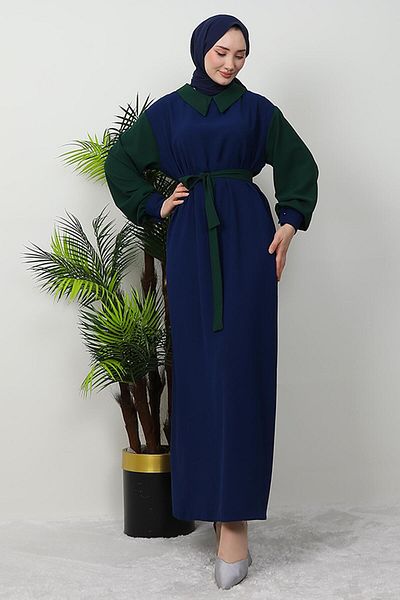 GİZ AGİYİM Emerald Cubra Hijab Dress