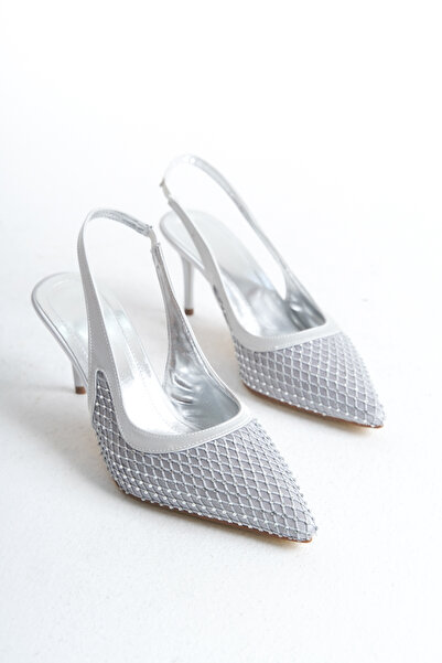 Redoxy Women's Special Design Stone Upholstered Pointed Toe Thin Heel Stiletto Shoes