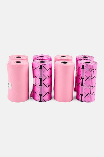 Macbeth Collection 8 Rolls Puptown Chic Strong And Durable Poo Bag, Assorted
