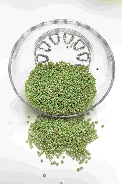 Hayalperest boncuk Επικάλυψη Πράσινες Χάντρες Άμμου 2 Mm 50 γρ