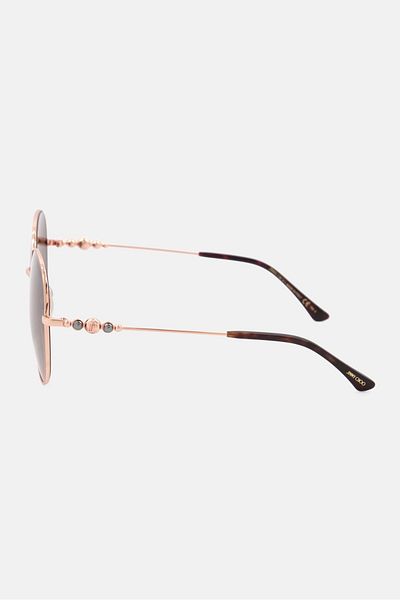 Jimmy Choo Women BIRDIE Round Sunglasses, Gold Combo