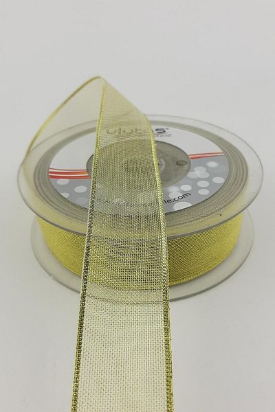 Hayalperest boncuk Χρυσό Χρώμα Glitter Κορδέλα Σιφόν 25 Mt 2,5 εκ