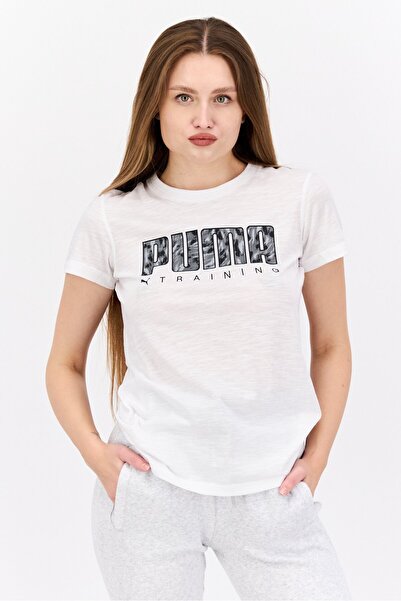 Puma Women Sportwear Fit Short Sleeves Outdoor T-Shirt, White