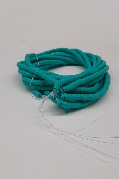 Hayalperest boncuk Petrol Green Fimo Dough Bead 6mm