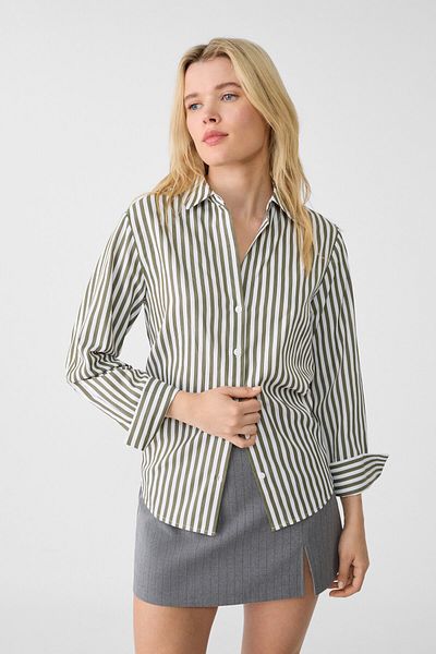Stradivarius Striped poplin shirt