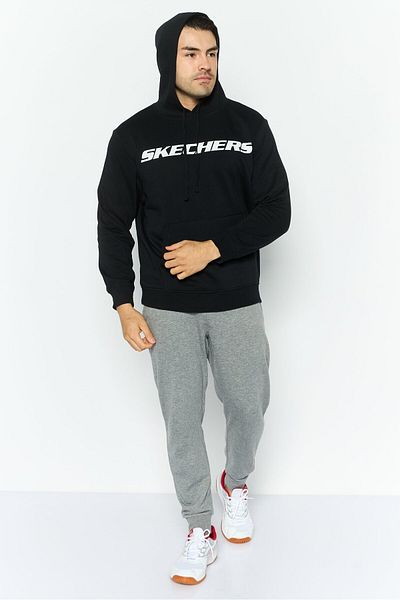 SKECHERS Men Sportswear Fit Long Sleeves Outdoor Sweatshirt, Black