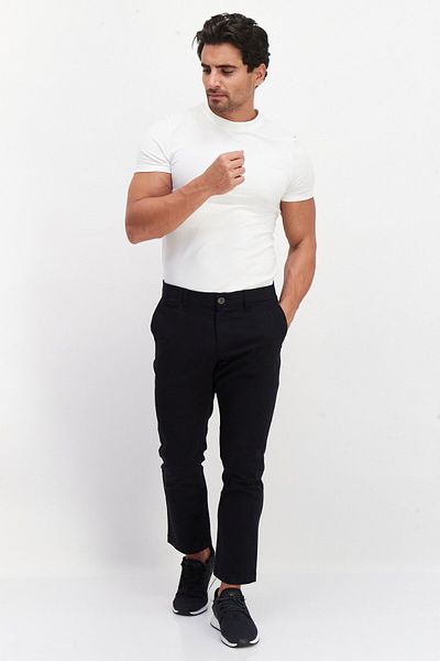 Tahari Men Slim Fit Flex Waist Flat Front Pants, Black