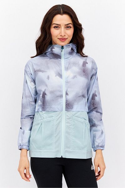 adidas Women Sportswear Fit Training Softshell Jacket, Light Blue