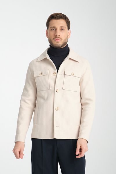 Frappoli Мъжко кадифено яке Diena Premium Slim Fit с джобове и капак
