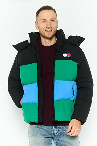 Tommy Hilfiger Tommy Jeans Men Embroidered Logo Puffer Jacket, Multicolor