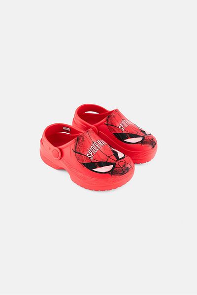 Marvel Kids Boys Spiderman Sling Back Clogs, Red