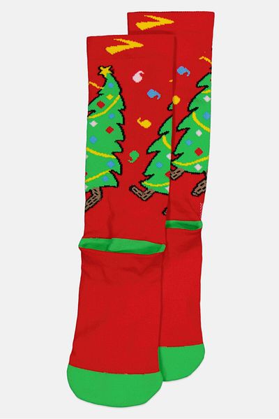 Brooks Men 1 Pair Run Merry Go Crew Socks, Red