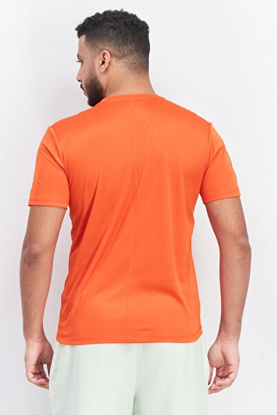 Asics Men Sportswear Fit Short Sleeve Running T shirt, Dark Orange Combo