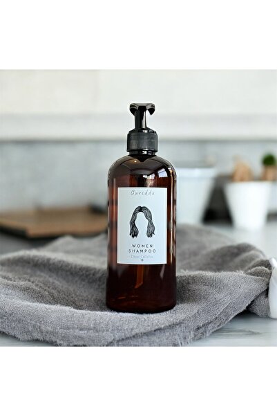 Guridda Home Design 500 ml Kadın Şampuan Women Shampoo Etiketli Amber Plastik...