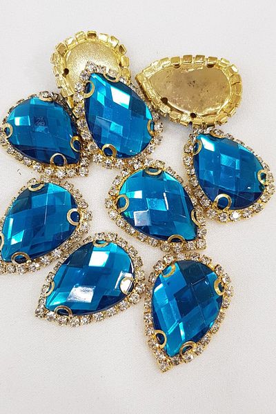 Hayalperest boncuk Blue Drop Case Sewing Stone 1 Piece