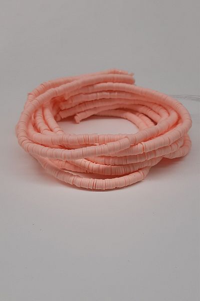 Hayalperest boncuk Light Pink Fimo Dough Beads 6mm