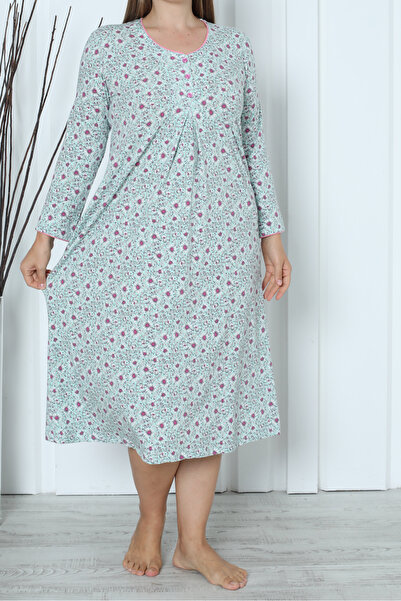 Nicoletta Plus Size CottonMINTTunika - Dlouhá noční košile a dlouhý rukáv