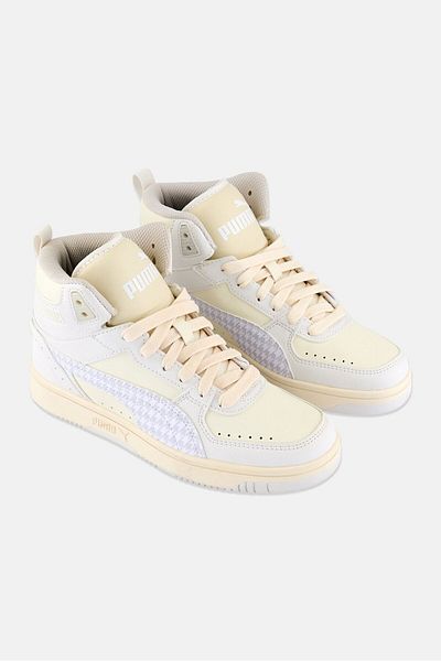 Puma Kids Boy Rebound Joy Geometrics Lace Up Outdoor Shoes, Off White