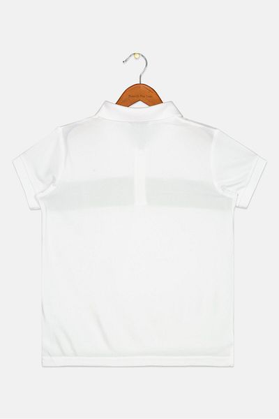 Head Kids Girl Sportswear Fit Short Sleeve Training Polo Shirt, White/black
