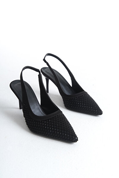 Redoxy Women's Special Design Stone Upholstered Pointed Toe Thin Heel Stiletto Shoes