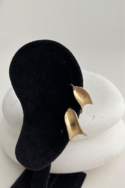 Modex Matte Curved Gold Earrings