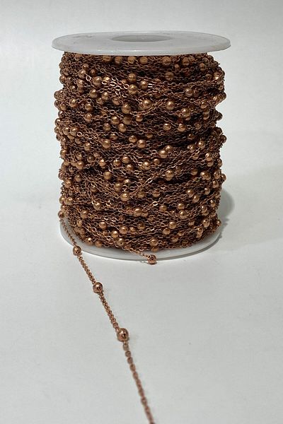 Hayalperest boncuk Copper Color Metal Bulk Necklace Chain 50 Mt