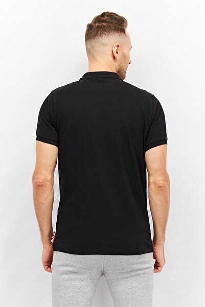 Aston Martin Men Sportswear Fit Short Sleeve Polo Shirt, Black