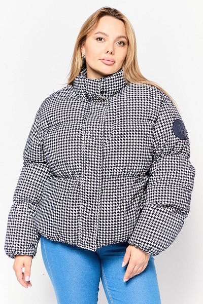 Tommy Hilfiger Women Houndstooth Print Puffer Jacket, Black