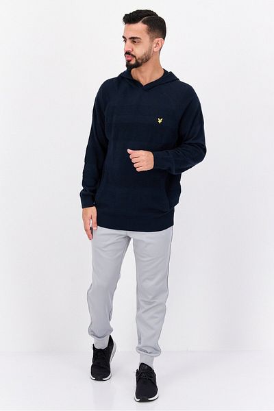 Lyle & Scott Men Hooded Long Sleeves Embroidered Logo Sweatshirt, Navy