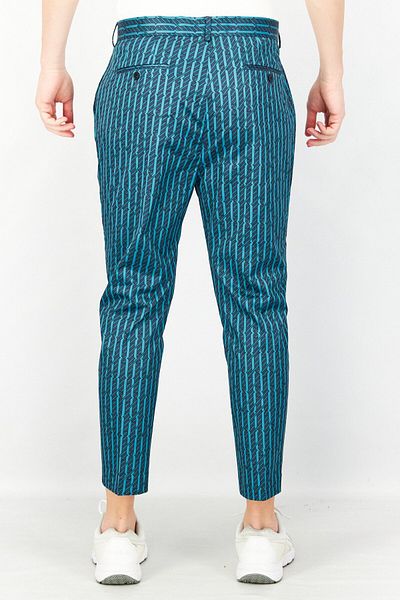 Asos Design Men Regular Fit All Over Chino Pants, Blue Combo