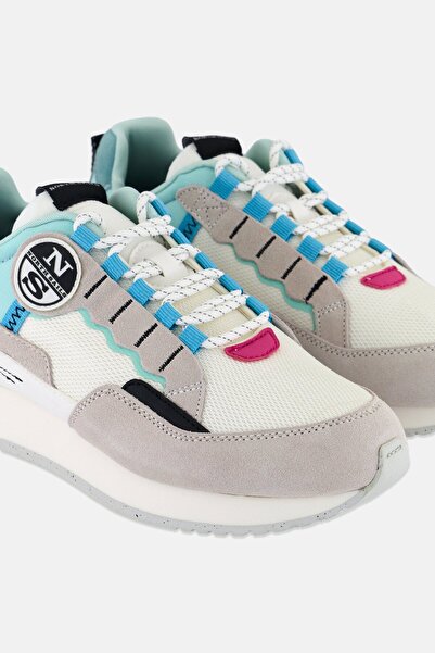 North Sails Women Lace Up Brand Logo Casual Shoes, Turquoise
