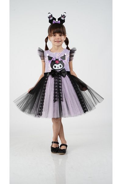 Delfini kids Kuromi Crowned Birthday Costume Party Evening Dress
