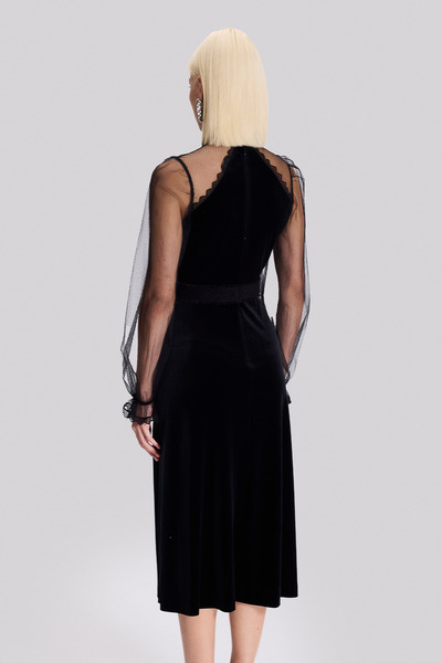 Naramaxx Transparan Detaylı Kadife Elbise