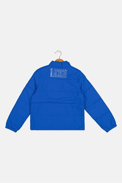 Lacoste Kids Boy Embroidered Logo Parka Jacket, Blue