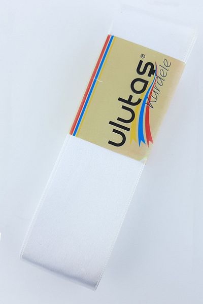 Hayalperest boncuk White Satin Ribbon 4 Cm 10 m