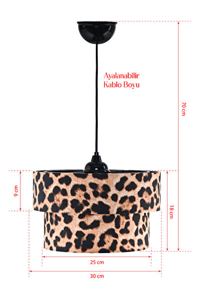 EvLight Leopar Desenli Sarkıt Avize