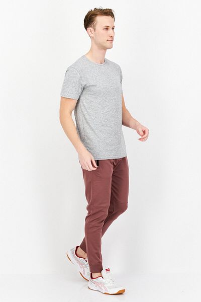 Burnside Men Regular Fit Plain Sweatpants, Red