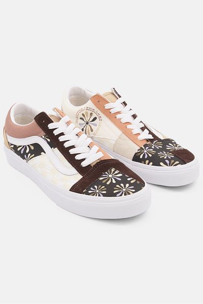 Vans Men Old Skool Patc Lace Up Casual Shoes, Beige