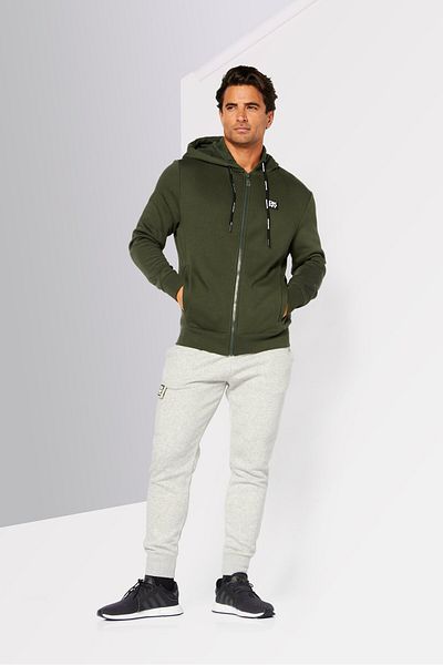 DKNY Sport Men Sportswear Fit Long Sleeve Training Sweatshirt, Army Green